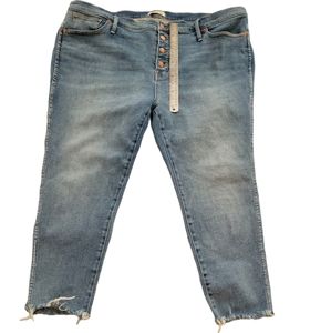 MADEWELL 37  P High-Rise Skinny Jeans in Cordova Wash: Button-Front Edition